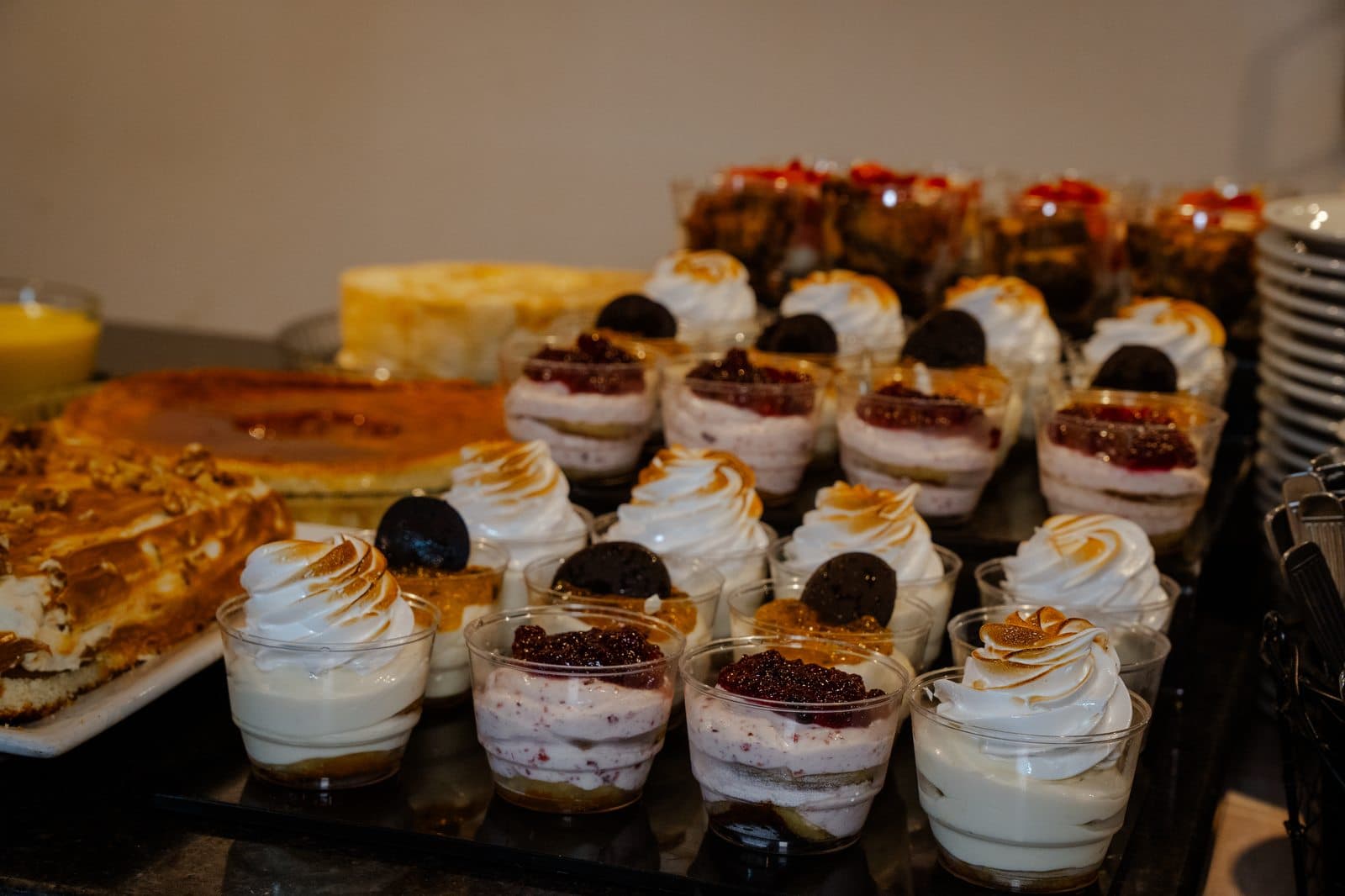Postres del buffet de Hoteles Savoia