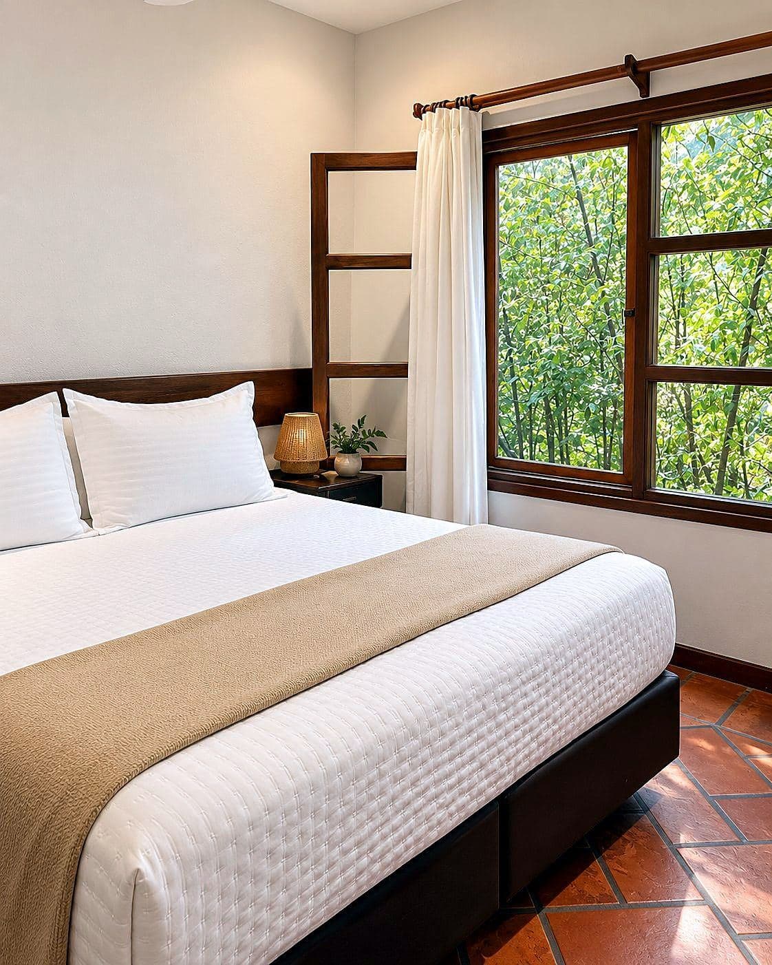 Dormitorio de una cabaña Monoambiente Full de Puerto Hamlet